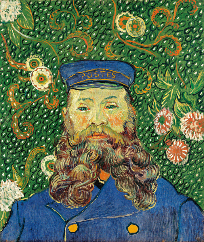  文森特·威廉·梵高  Vincent Willen Van Gogh ——邮递员约瑟夫鲁兰肖像 纽约现代艺术博物馆